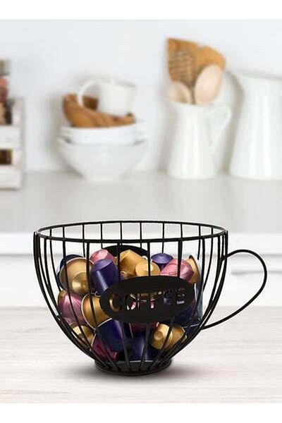 HALAMODO Cofffee Capsule And Tea Bag Holder Black