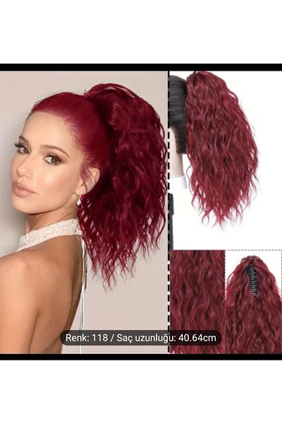 Handmade New Generation Hair Clip Practical Use Red Bushy Heat Resistant