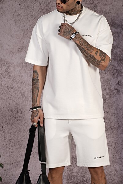 Butik Trend We Crew Neck Printed Oversize Fit Unisex T-Shirt and Shorts Set