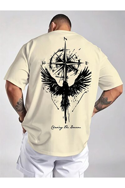 LAND MODA Ανδρικό καλοκαιρινό κοντομάνικο μπλουζάκι με στάμπα