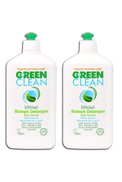 Green Clean Organik Portakal Yağlı Bitkisel Bulaşık Deterjanı 500 Ml 2'li Set