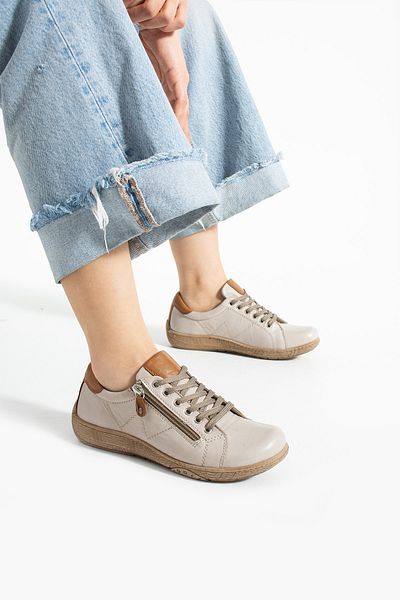 Getcho Pantofi casual de damă Dobran din piele naturală argintie
