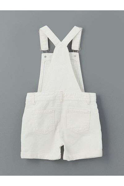 LC Waikiki LCW Kids Square Collar Girls' Jeans Salopet