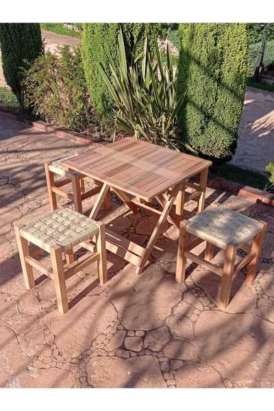 ayzenbi Masa Takımı /hasır Tabureli