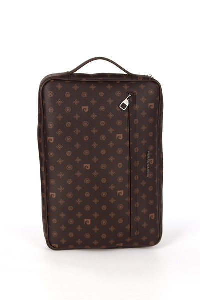 Pierre Cardin 2022 Καφέ Τσάντα Laptop - Tablet και Τσάντα ώμου, εμπριμέ