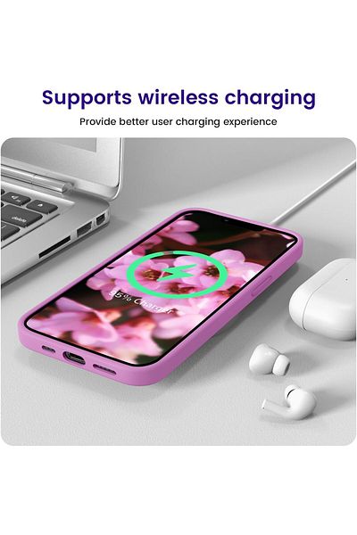 Generic Silicone Case Cover Compatible with iPhone 13 6.1 inch , Ultra Slim Fit with Full Body Protection