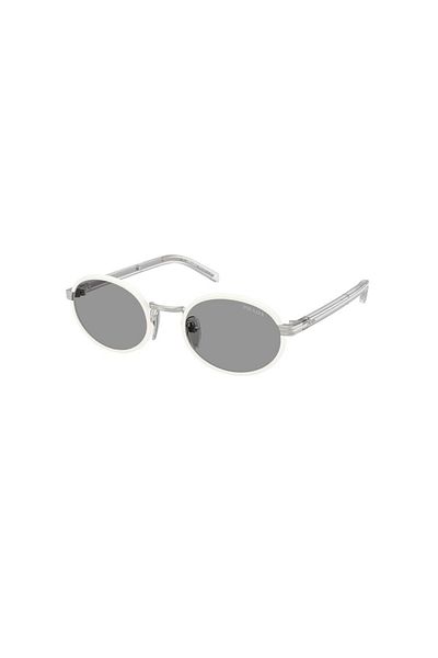 Prada Pr B56S 23E50Q 52 Unisex Oval White Combined Sunglasses