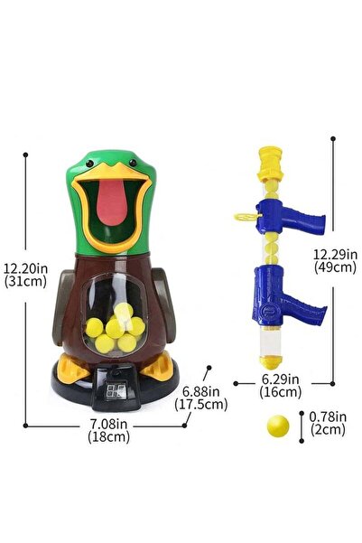 Yelajoy Kids Shooting Toy Set,Duck Score Target,Number Display,Sound Prompt,24 Foam Balls,for Children 3+