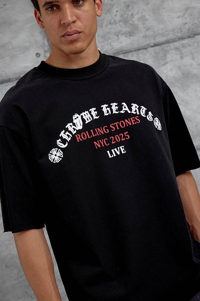 NOMARC Μαύρο μπλουζάκι Rolling Stone Written Oversize