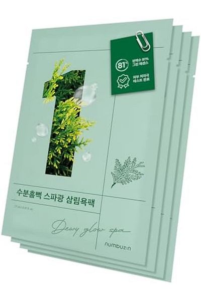 Numbuzin No.1 Dewy Glow Spa Sheet Mask 4ea
