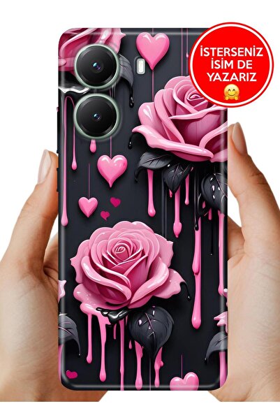 POCO X7 Pro Kılıf A Kalite Baskılı Art Silikon Akan Güller