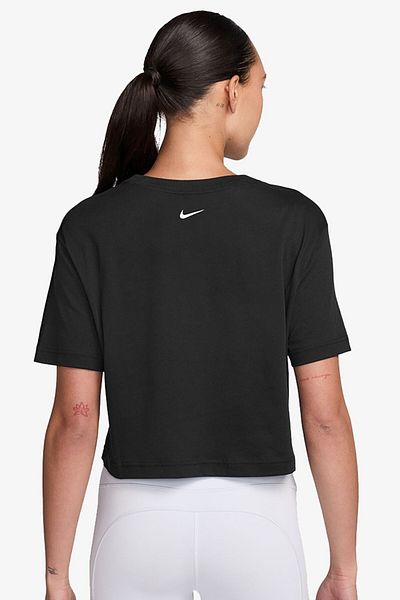 Nike Pro Dri Fİit Γυναικείο Crop Loose Fit T-Shirt Γυναικείο φαρδύ κοντό μπλουζάκι προπόνησης για τρέξιμο μαύρο