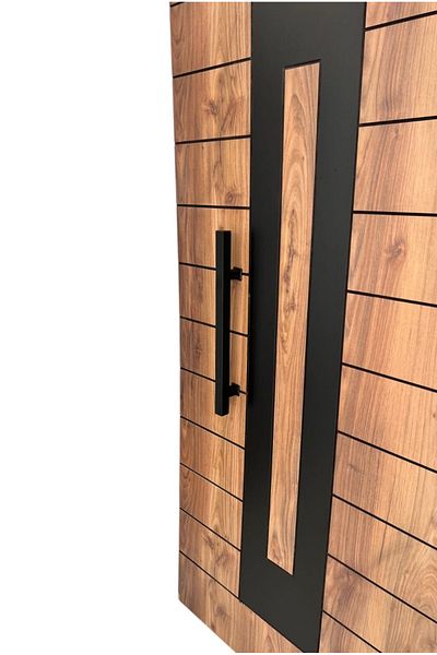 HOMDEP Steel Door Pull Handle Square Model Color Black 60cm