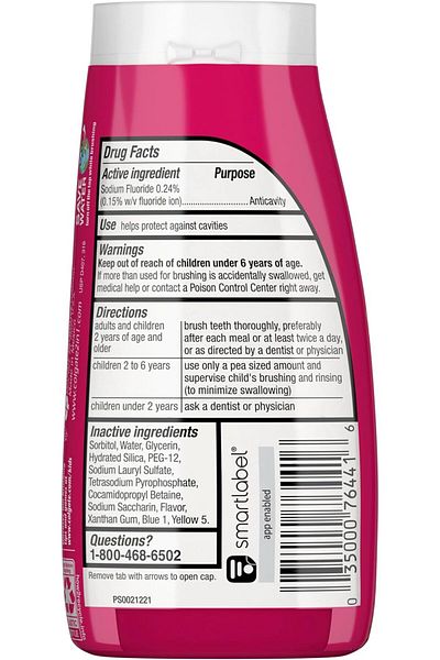 CREST Colgate Anticavity Kids Toothpaste with Fluoride Watermelon Burst Colgate Children's Toothpaste 130 Gr