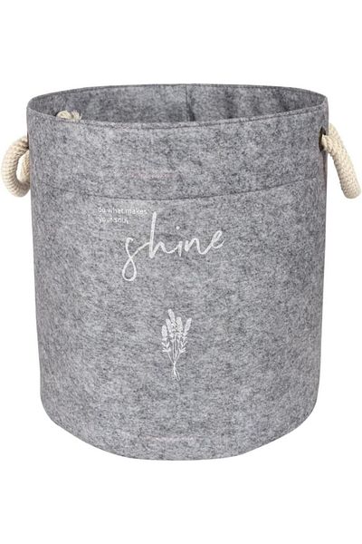 STOREMAX Ezg Felt Round Organizer Basket with Handles - Multi-Purpose Storage Organizer Box Maxi 103655   Ezsn