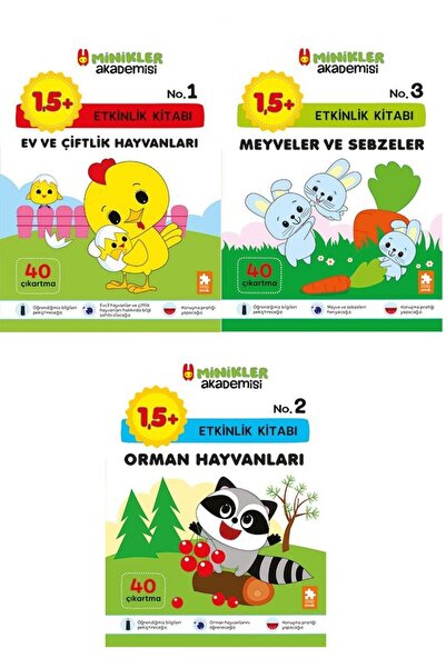 Eksik Parça Yayınları Little Academy 3 Book Set / House and Farm Animals + Fr...