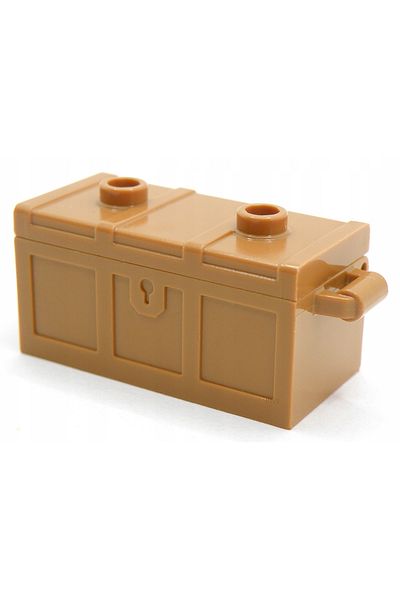 LEGO Akseuar Moc Treasure Chest 2 X 4 X 2 Light Brown Treasure Pirate Safe Chest 1 Piece
