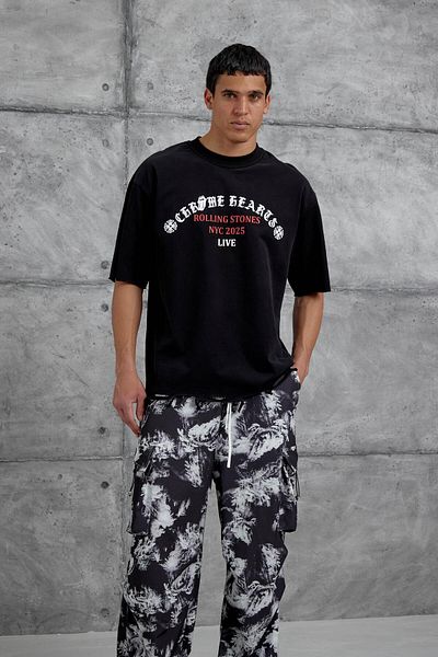 NOMARC Μαύρο μπλουζάκι Rolling Stone Written Oversize