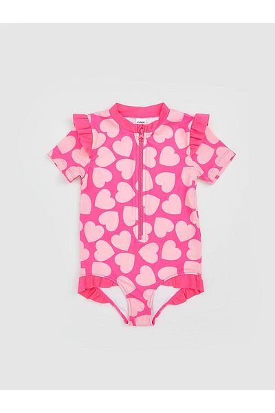 LC Waikiki Heart Printed Girl's Swimsuit