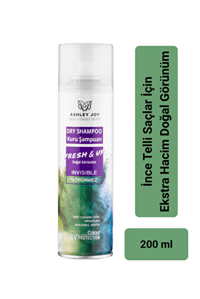 ASHLEY JOY Çabuk Sönen Ve Yağlanan Saçlar Için Uv Korumalı Doğal Görünüm Kuru...