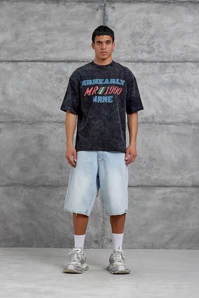NOMARC Μαύρο μπλουζάκι Mrnearly Written Oversize
