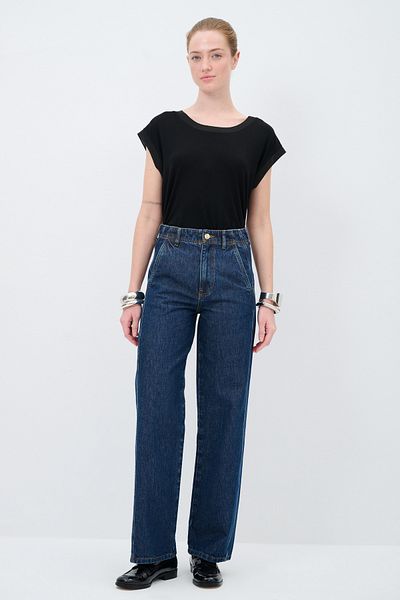 adL Wide Leg Denim Trousers with Pockets