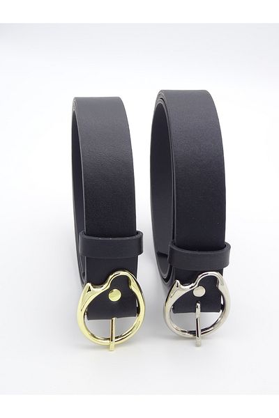 Versla 2-Piece Trouser Belt with Metal Buckle, Dress Belt, Shirt Belt, Coat Belt