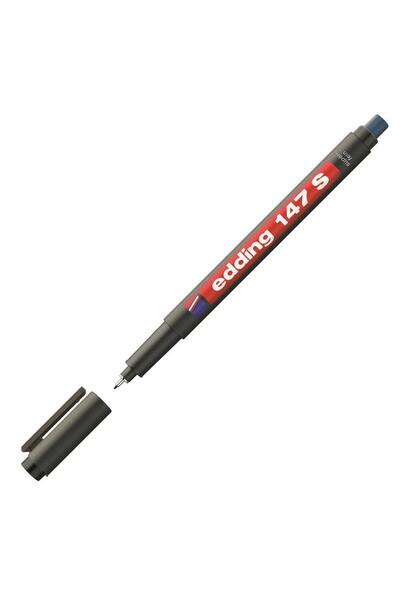 Edding 147S Asetat Kalemi Silgili S Uç 10 Adet - Siyah