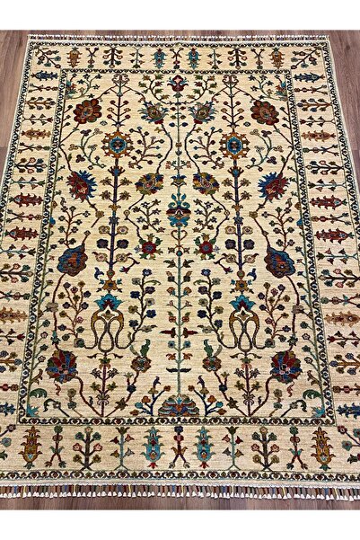 El Dokuma Afgan Bej Sultani Halısı 230x176 [4,04m²]
