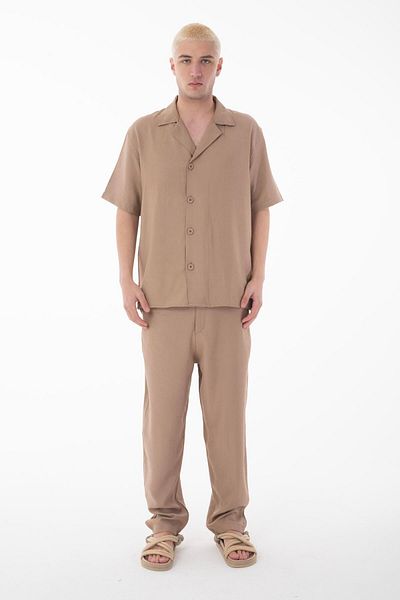 Rocqerx R-4422 Short Sleeve Shirt Zippered Pants Set