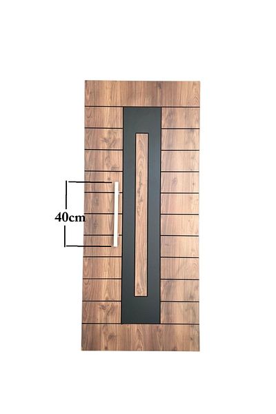 HOMDEP Steel Door Pull Handle Square Model Color Satin 40cm