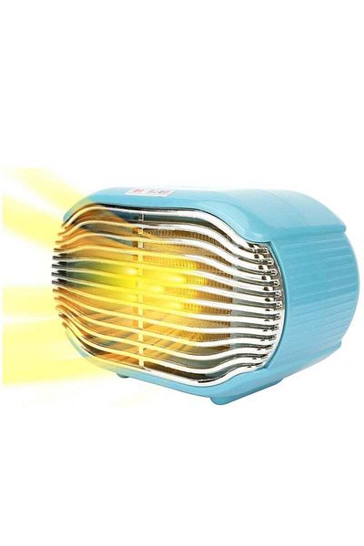 fulina Portable space heater,800W,PTC ceramic heating,two wind speeds,low noise,for office and home,blue