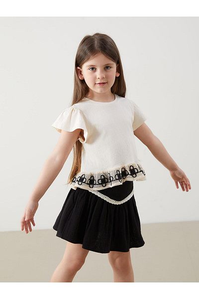 LC Waikiki Crew Neck Embroidered Baby Girl T-Shirt (S5)