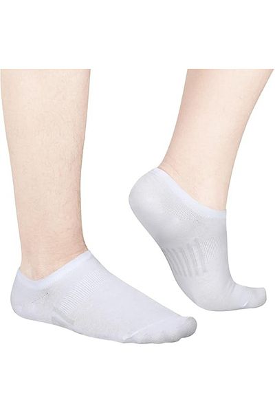 Çorap Bakkalı Unisex 5 Pairs Striped White Ballerina Socks (Unseen through Shoes)