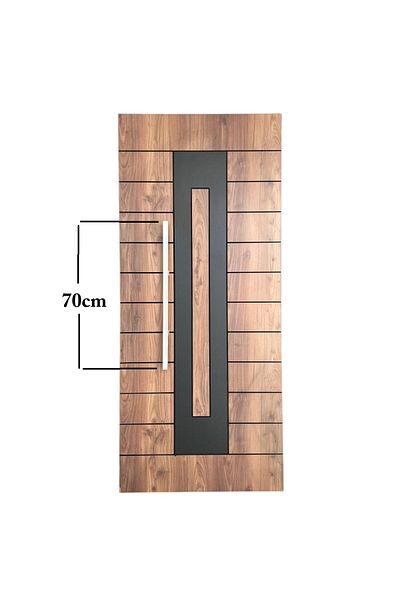 HOMDEP Steel Door Pull Handle Square Model Color Satin 70cm