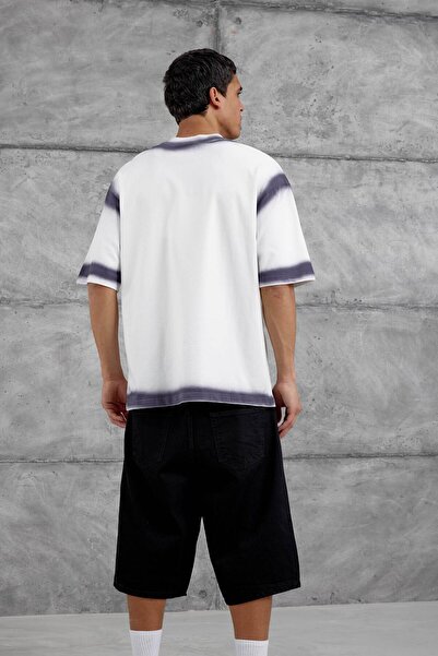 NOMARC Ανδρικό μπλουζάκι με στάμπα Restart σε λευκό χρώμα