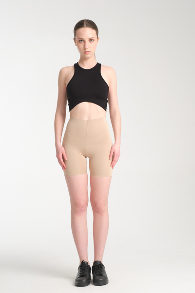 MRS.MODA Kadın Ten Renk Etek Ve Elbise Altına Giyilebilir Dikişsiz Toparlayıcı Korse Etkili Seamless Şort