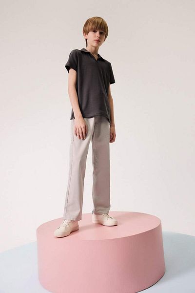DeFacto New Season Boy's Straight Leg Basic Straight Gabardine Trousers