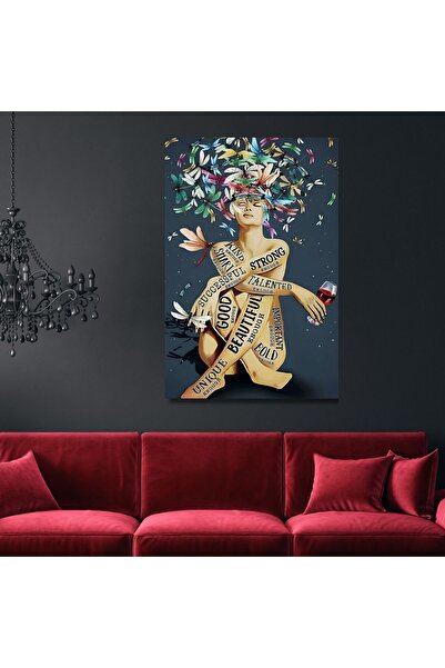 Şehzat Tekli Dikey Kanvas Psikoloji Poliklinik Tablosu Ruh Halleri