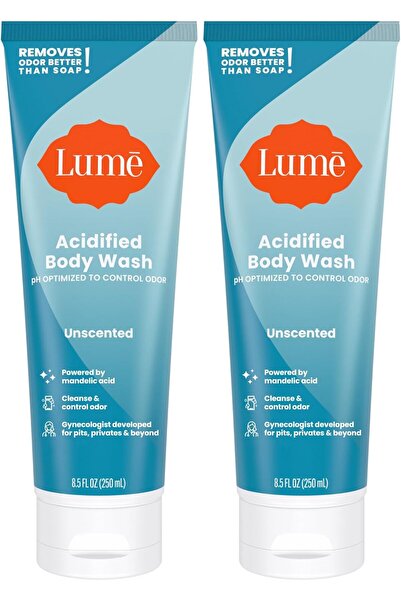 Lume غسول الجسم الحمضي - التحكم في الرائحة لمدة 24 ساعة - يزيل الرائحة بشكل أ...