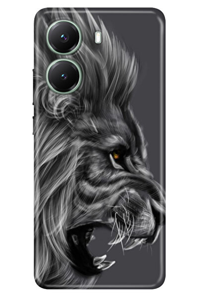 POCO X7 Pro Telefon Kılıfı Renkli Silikon Baskılı TPU Kara Aslan