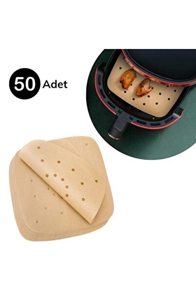 Marsilyan 50Pcs Air Fryer Baking Paper Disposable Air Fryer Non-Stick Oil Paper Hole