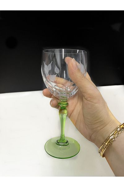 DECOSTYLE Leaf Decoration Colorful Cold Cutting Pasabahce Footed Coffee Side Ideal 1 Piece