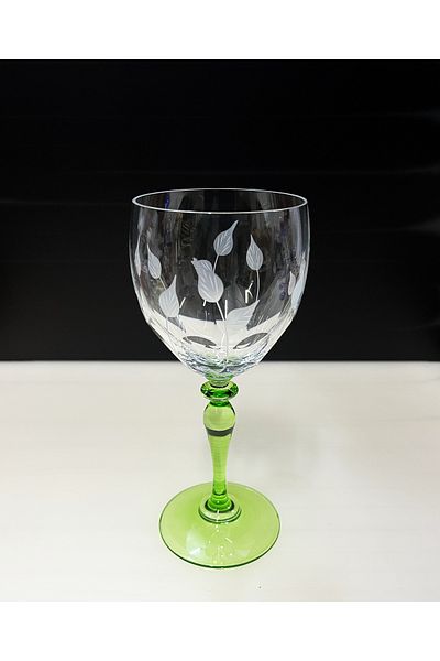 DECOSTYLE Leaf Decoration Colorful Cold Cutting Pasabahce Footed Coffee Side Ideal 1 Piece