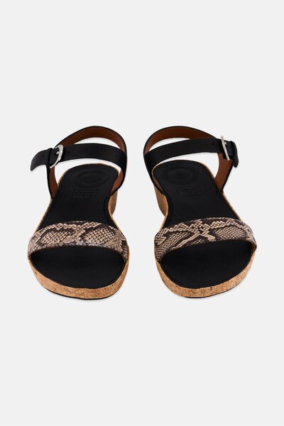 Fitflop Women Bon Back Strap Adjustable Buckle Sandals, Black Combo