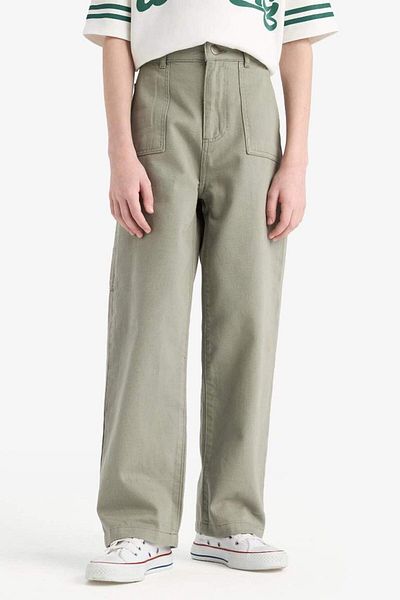 DeFacto New Season Boy's Wide Leg Standard Leg Gabardine Trousers