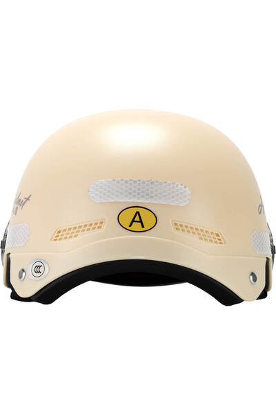 ACTION ONE Jump safety helmet with visor, 55-61 cm, adjustable, tan