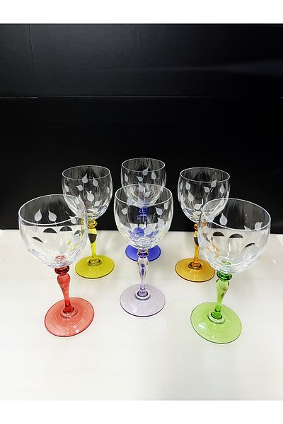 DECOSTYLE Leaf Decoration Colorful Cold Cutting Pasabahce Footed Coffee Side Ideal 1 Piece