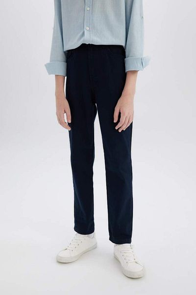DeFacto New Season Boy's Straight Leg Basic Straight Gabardine Trousers
