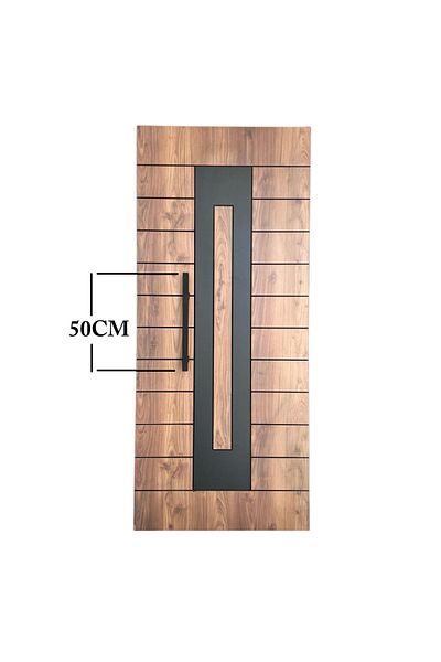 HOMDEP Steel Door Pull Handle Square Model Color Black 50cm